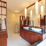Master bathroom at Baan Fah Sai, a 4 bedroom private villa located in Samui Beach Village, Koh Samui, Suratthani, Thailand